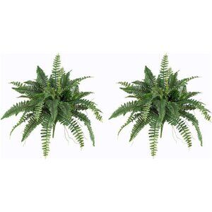 Nearly Natural 40IN Artificial Boston Fern Large Hanging Plant, Set of 2